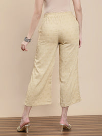 De Moza Women Casual Palazzo Beige