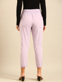 Straight Pant-Lilac - De Moza
