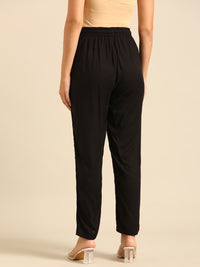 Straight Pant-Black - De Moza