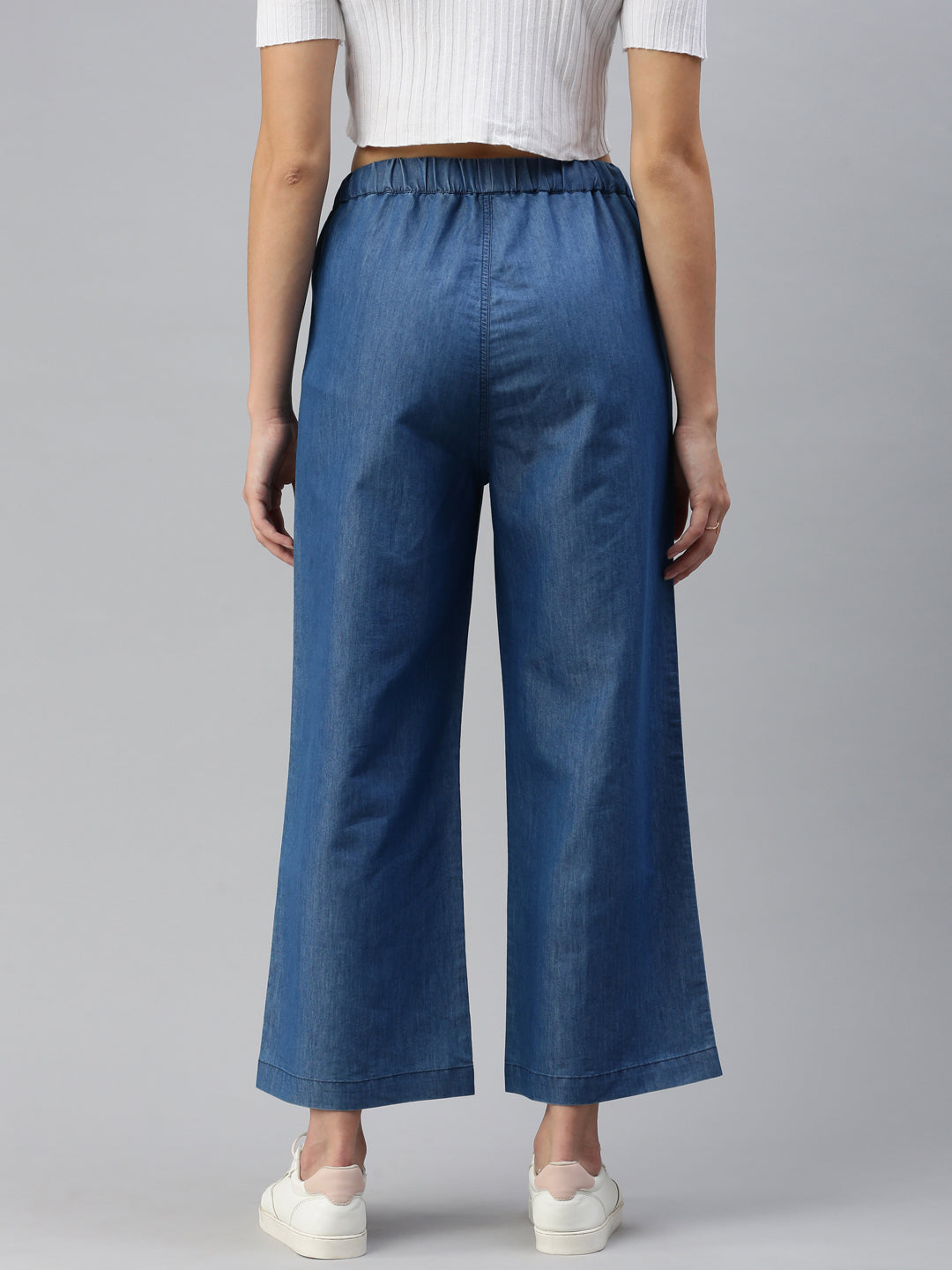 De Moza Women Culottes Mid Blue
