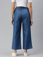De Moza Women Culottes Mid Blue