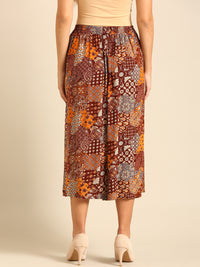 Printed Culottes-Brown - De Moza