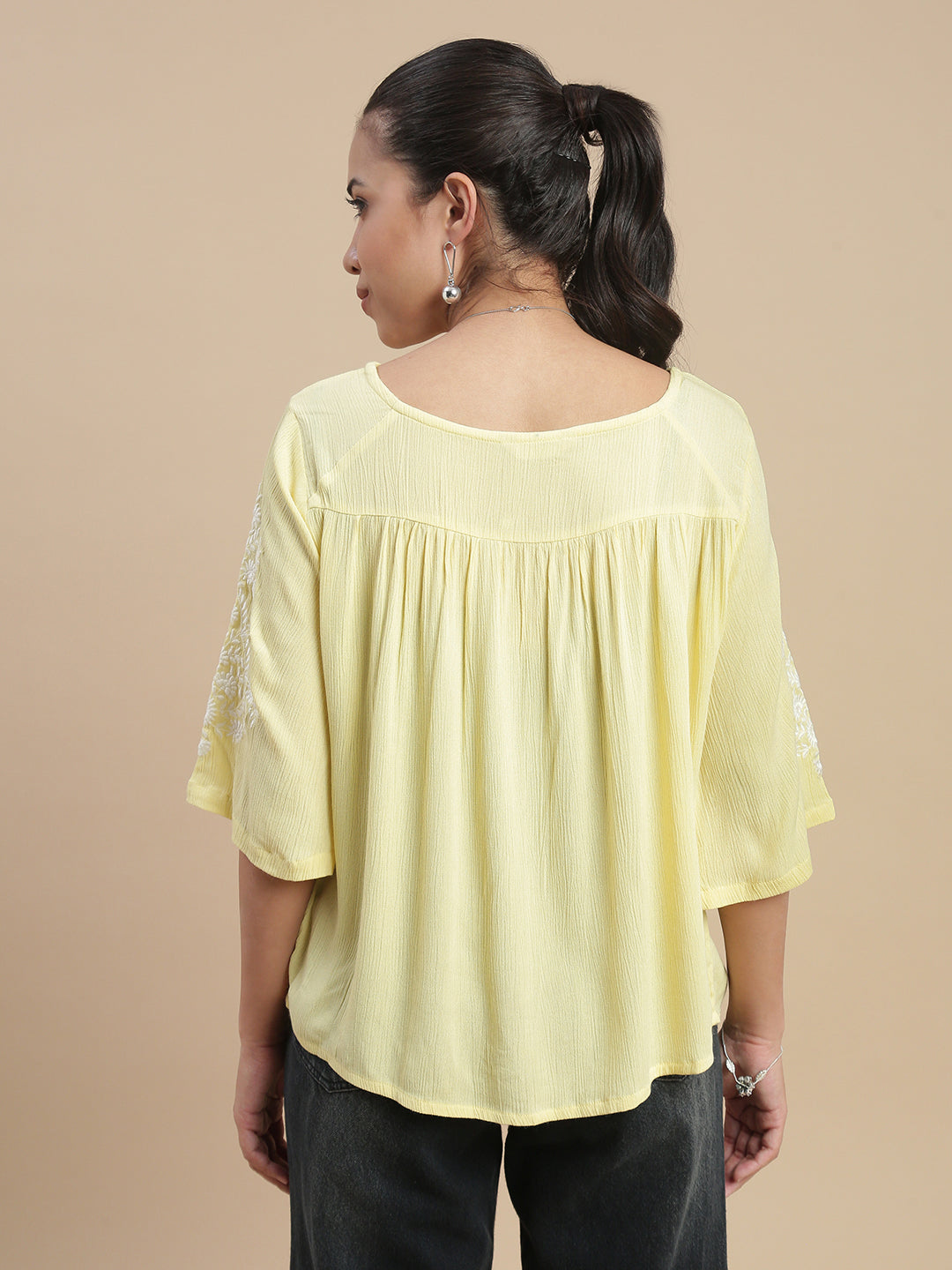 De Moza Women Casual Top Lime Yellow - De Moza