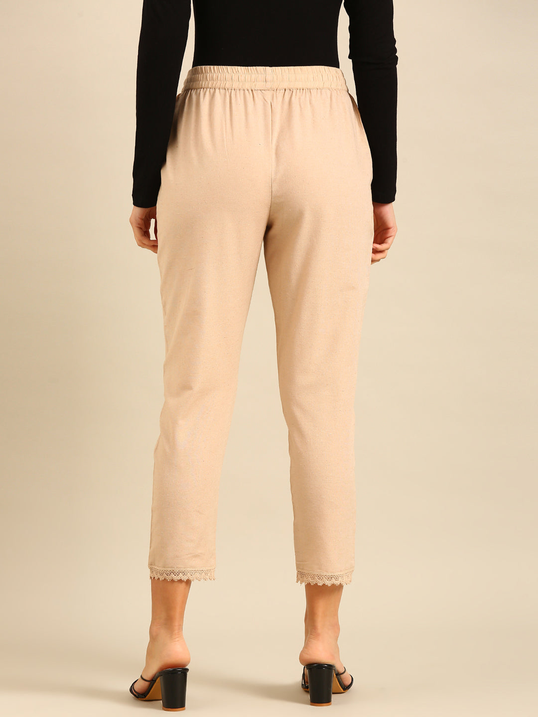 Straight Pant-Beige - De Moza