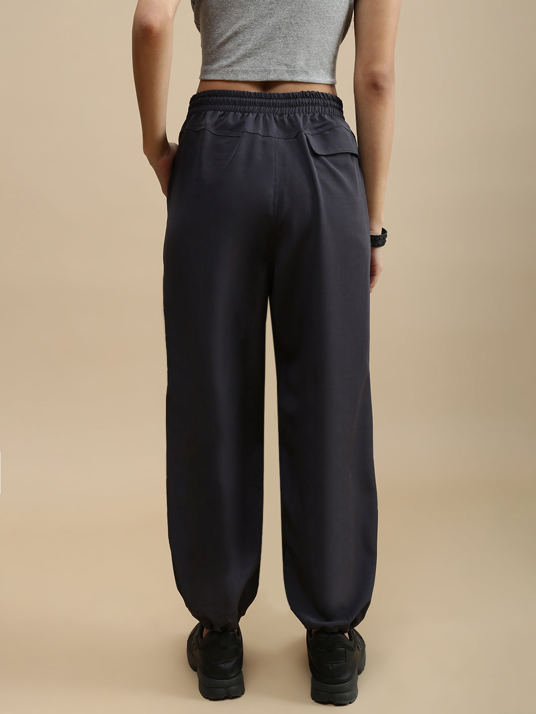 De Moza Women Casual Pants Dark Grey