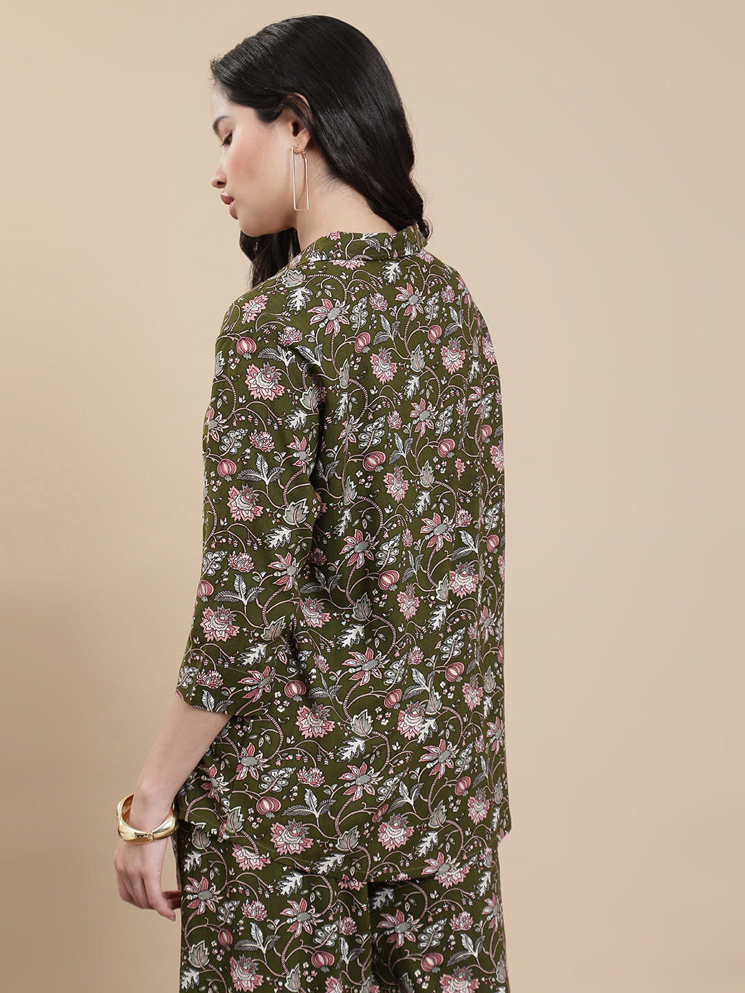 De Moza Women Festive Top Deep Green