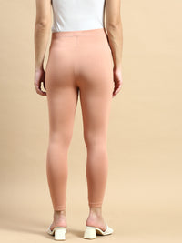 Ankle Length Leggings Viscose-Dark Peach - De Moza
