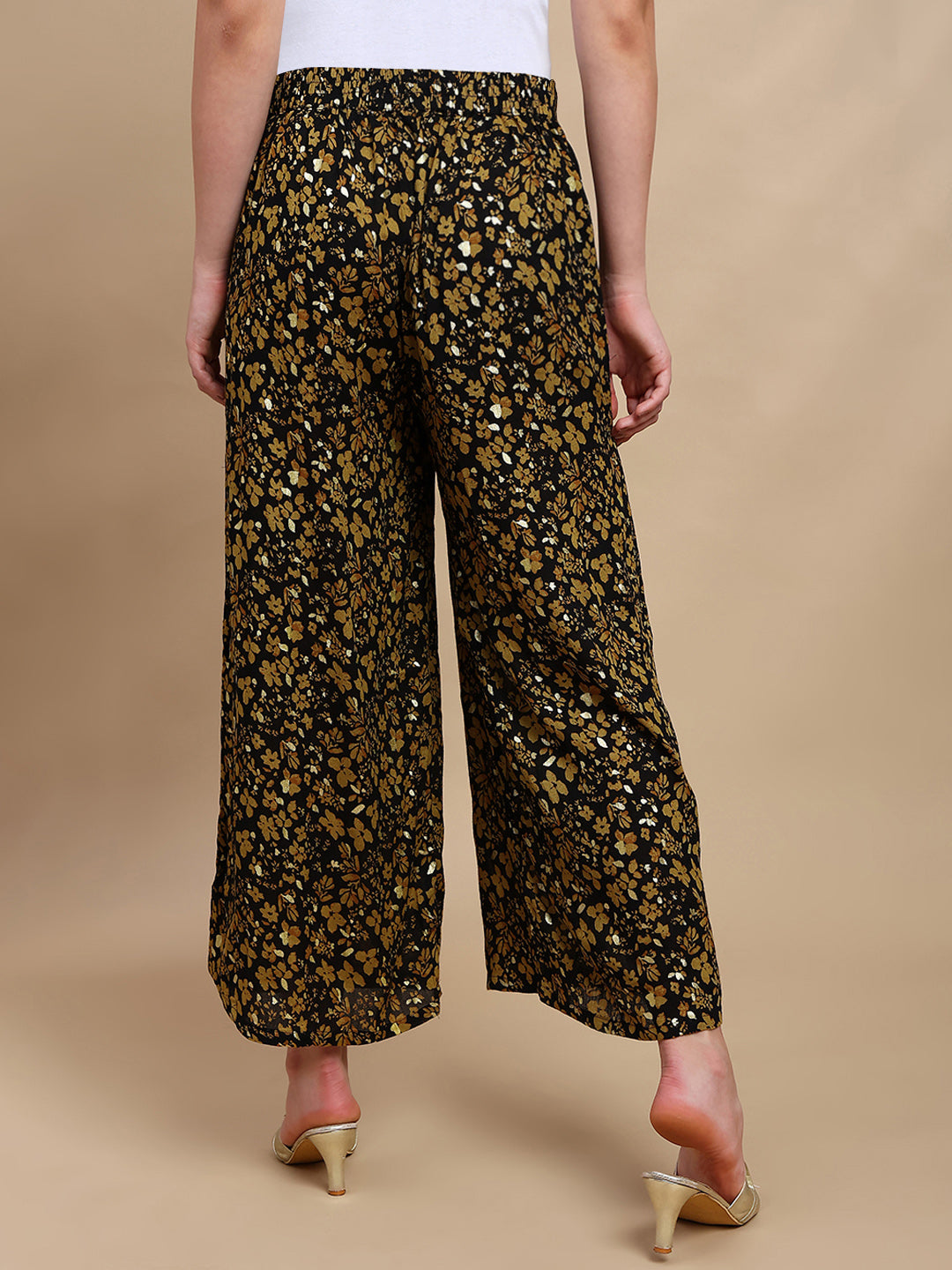 De Moza Women Festive Palazzo Black - De Moza