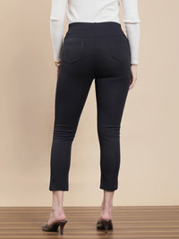 De Moza Women Casual Jegging Navy Blue