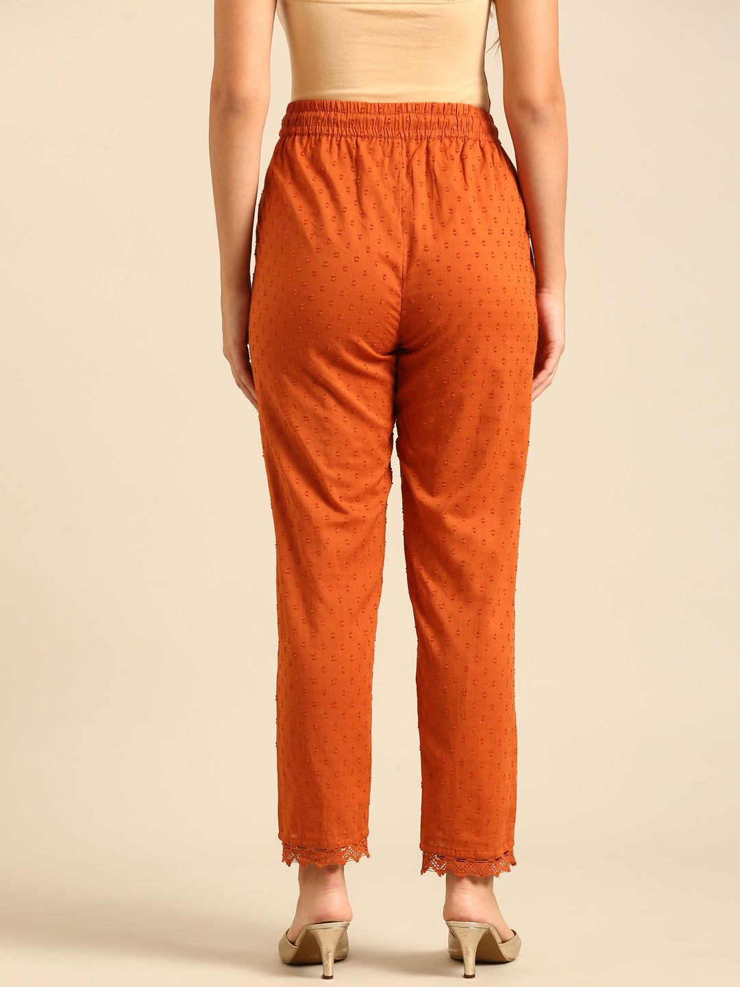 Straight Pant-Flame Orange - De Moza