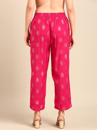 Palazzo All Over Print-Pink - De Moza
