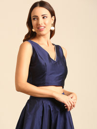 Blouse-Navy - De Moza