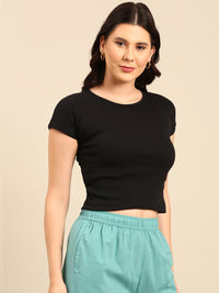 Kimono Sleeve Top-Black - De Moza