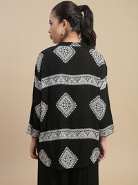 De Moza Women's Officewear Co-ords (Shirt & Straight Palazzo) Black - De Moza