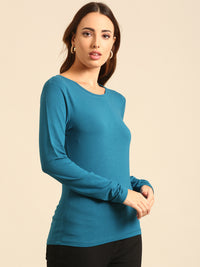 T-Shirt Long Sleeve-Dark Teal - De Moza