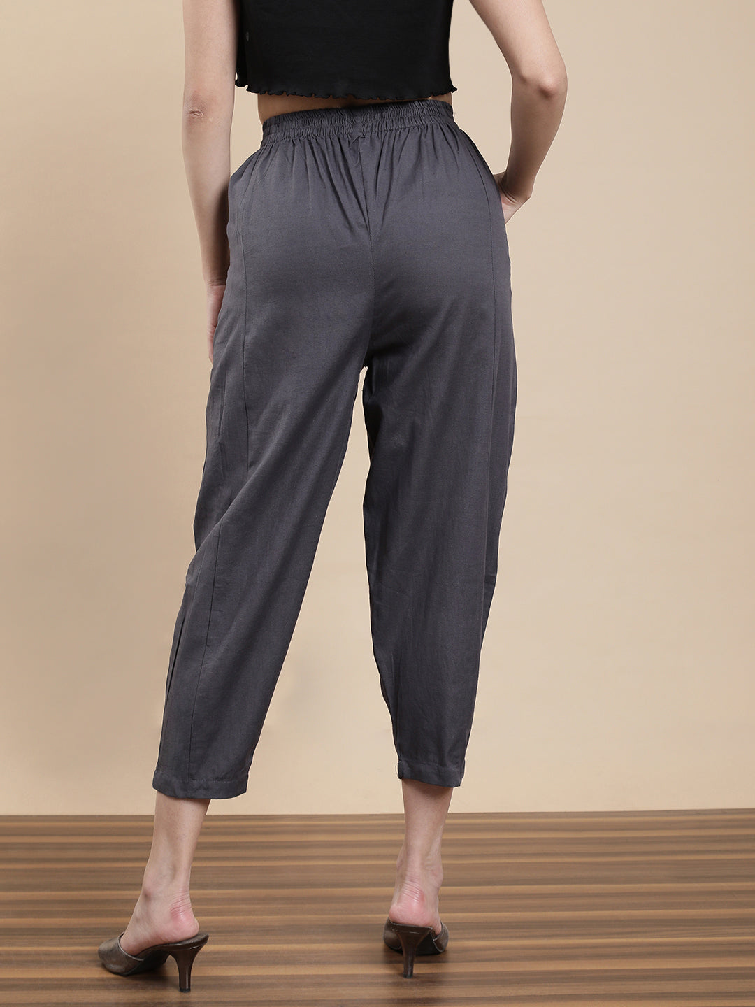 De Moza Women Casual Pants Grey