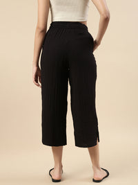 Crop Palazzo-Black - De Moza