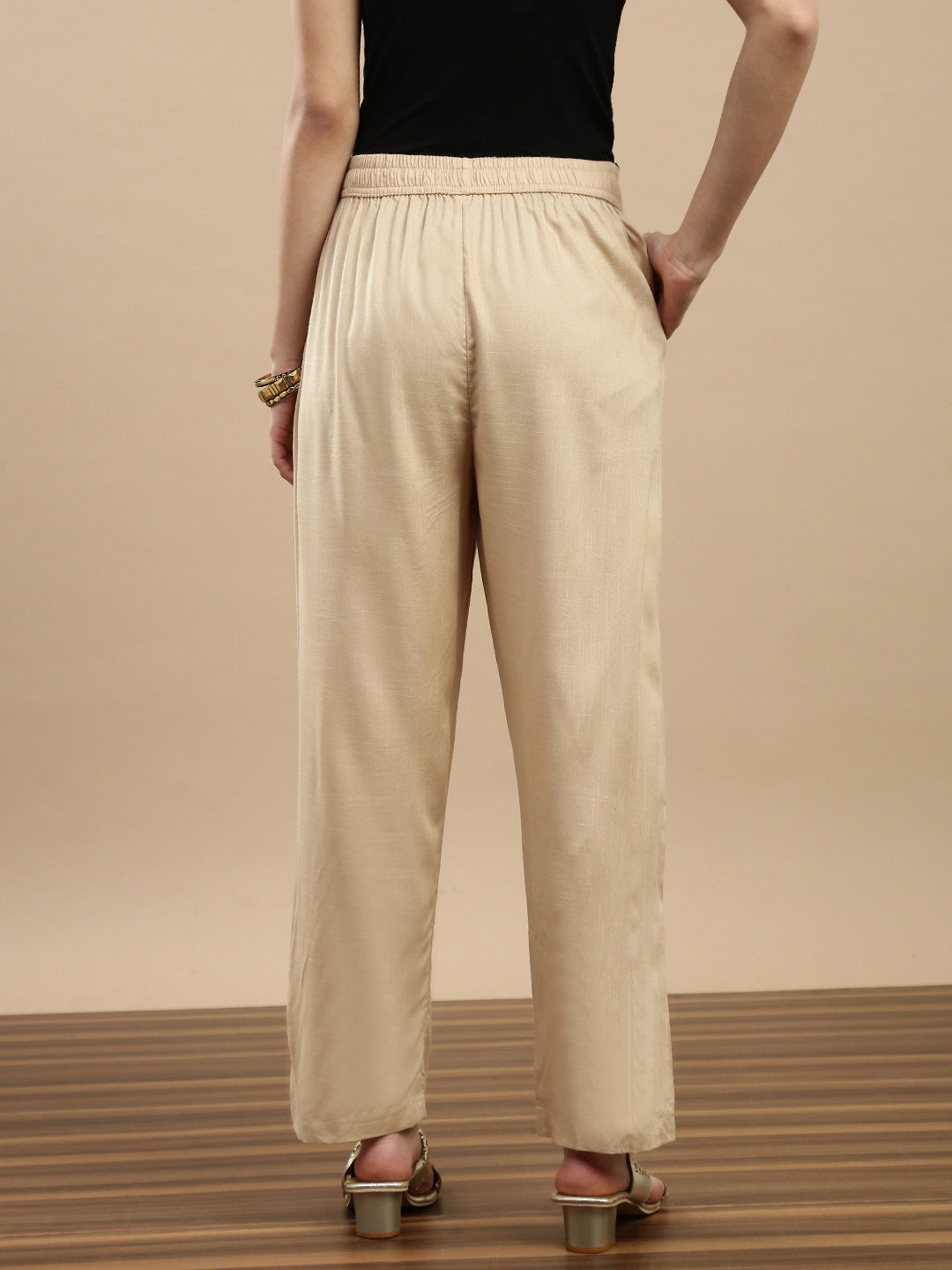 De Moza Women Casual Pants Light Beige