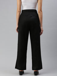 De Moza Women Formal Pant Black