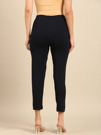 Super Stretch Kurti Pant-Navy - De Moza