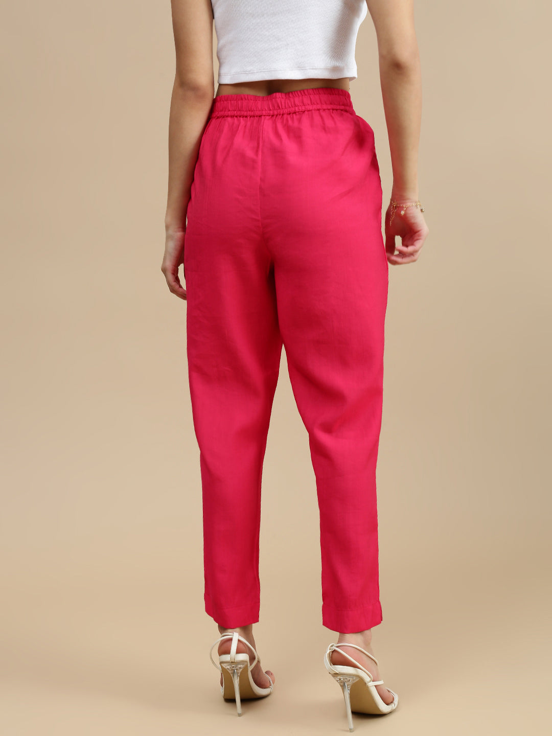 De Moza Women Festive Pants Fuchsia