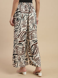 De Moza Women Casual Palazzo Offwhite - De Moza