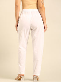 Straight Pant-White - De Moza