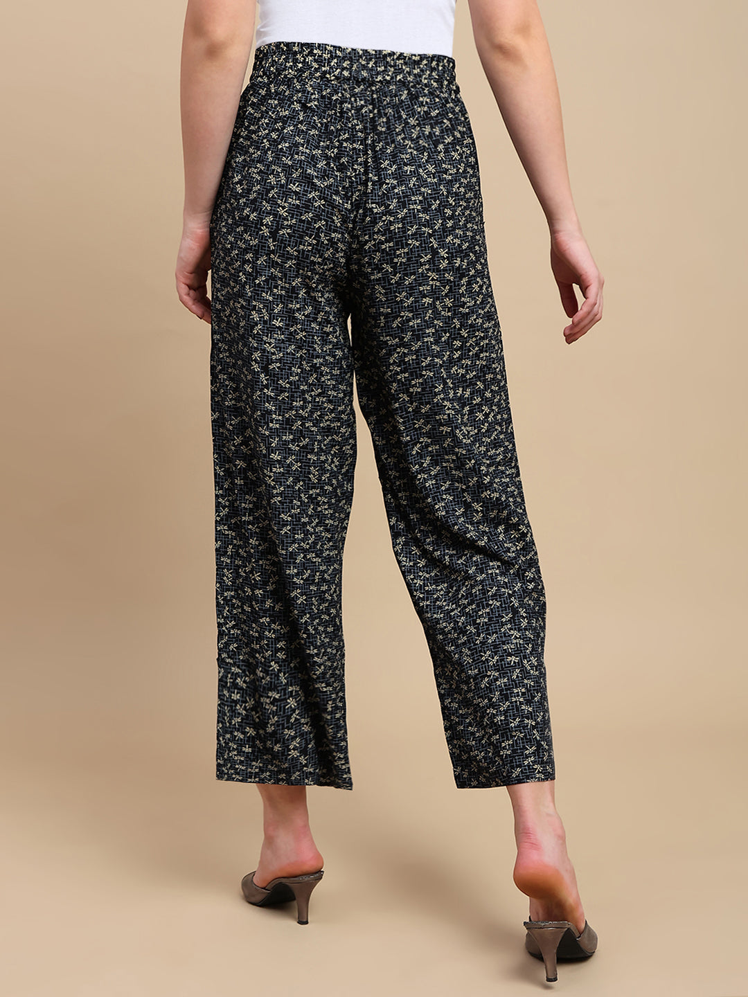 De Moza Women Festive Palazzo Black - De Moza