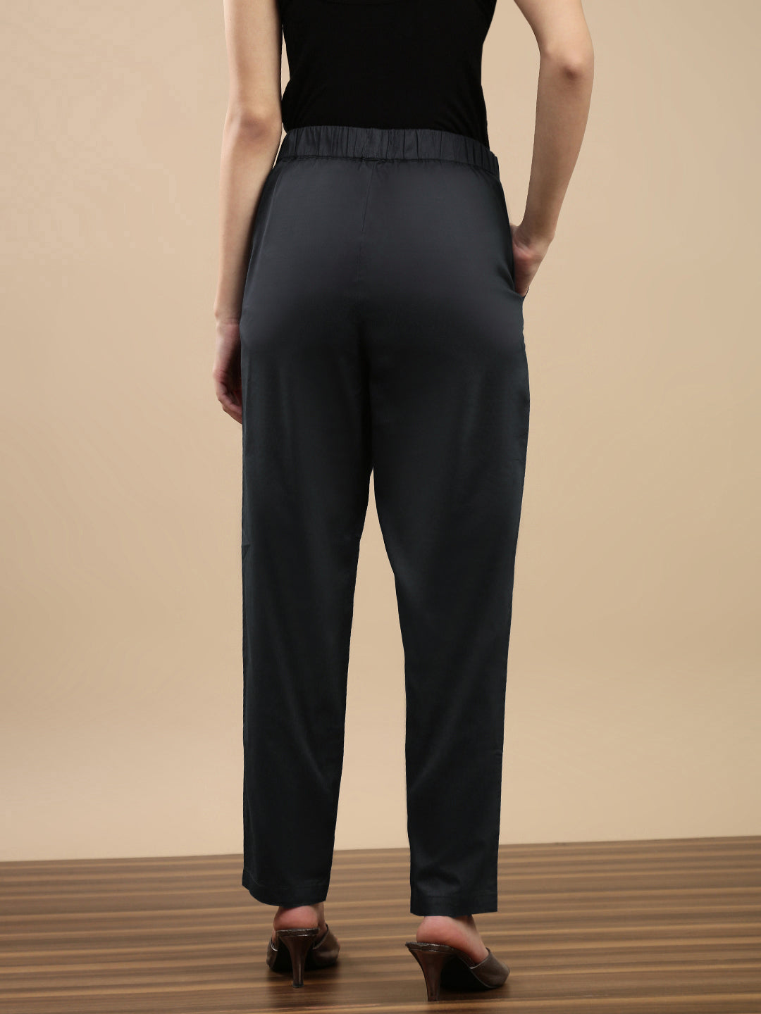 De Moza Women Casual Pants Steel Grey