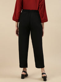 Pleated Pants-Black