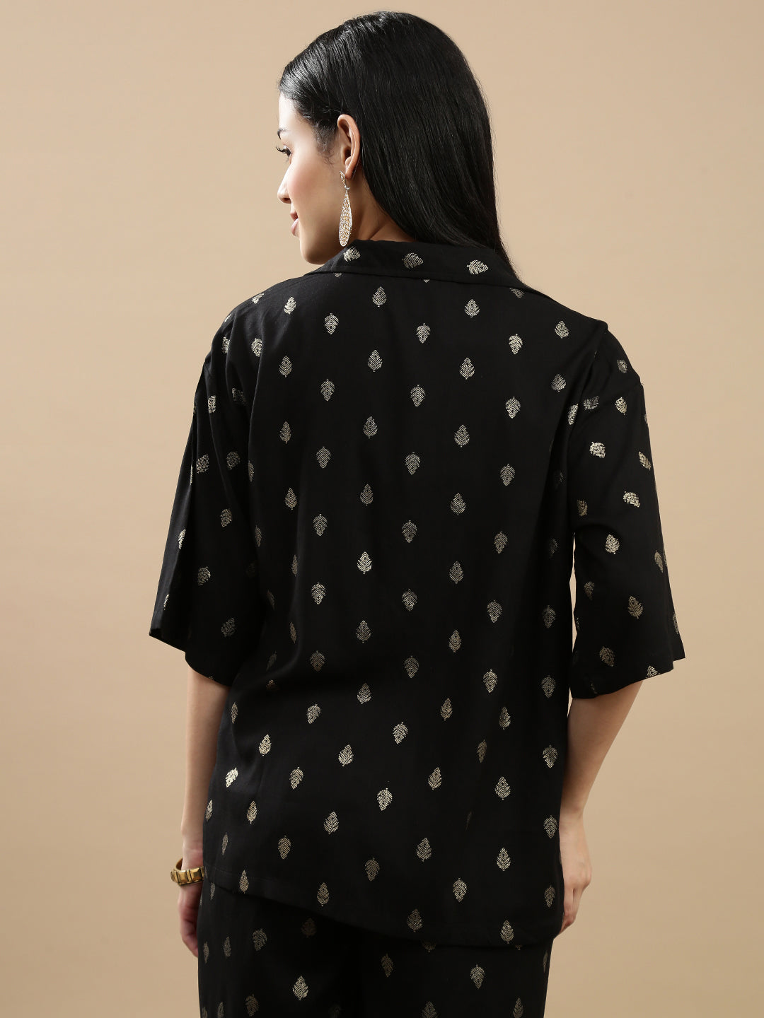 De Moza Women Festive Top Black