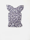 De Moza Girls Printed Top Dark Blue