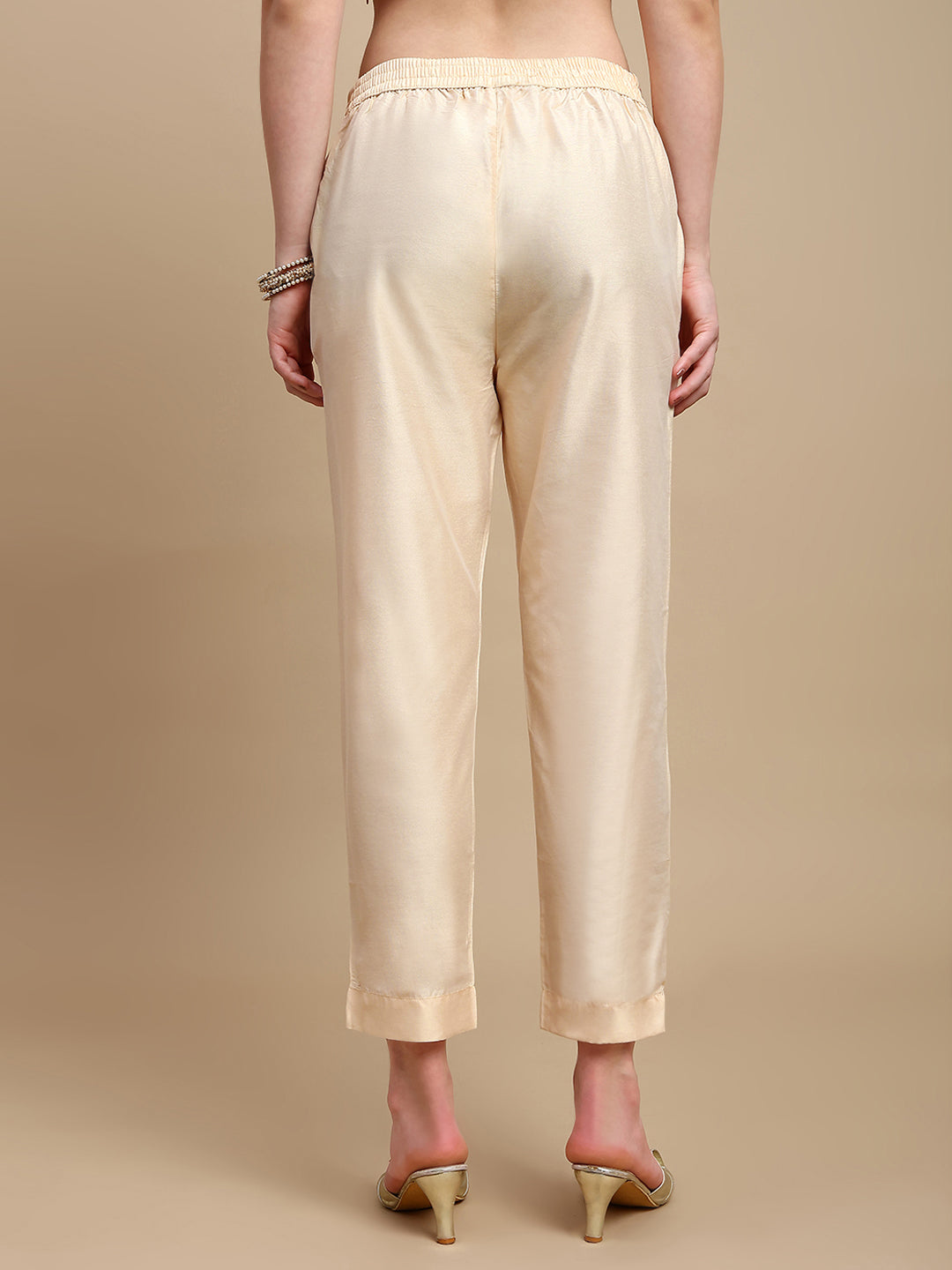 De Moza Women Casual Pants Gold - De Moza