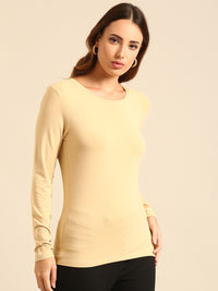 T-Shirt Long Sleeve-Beige - De Moza