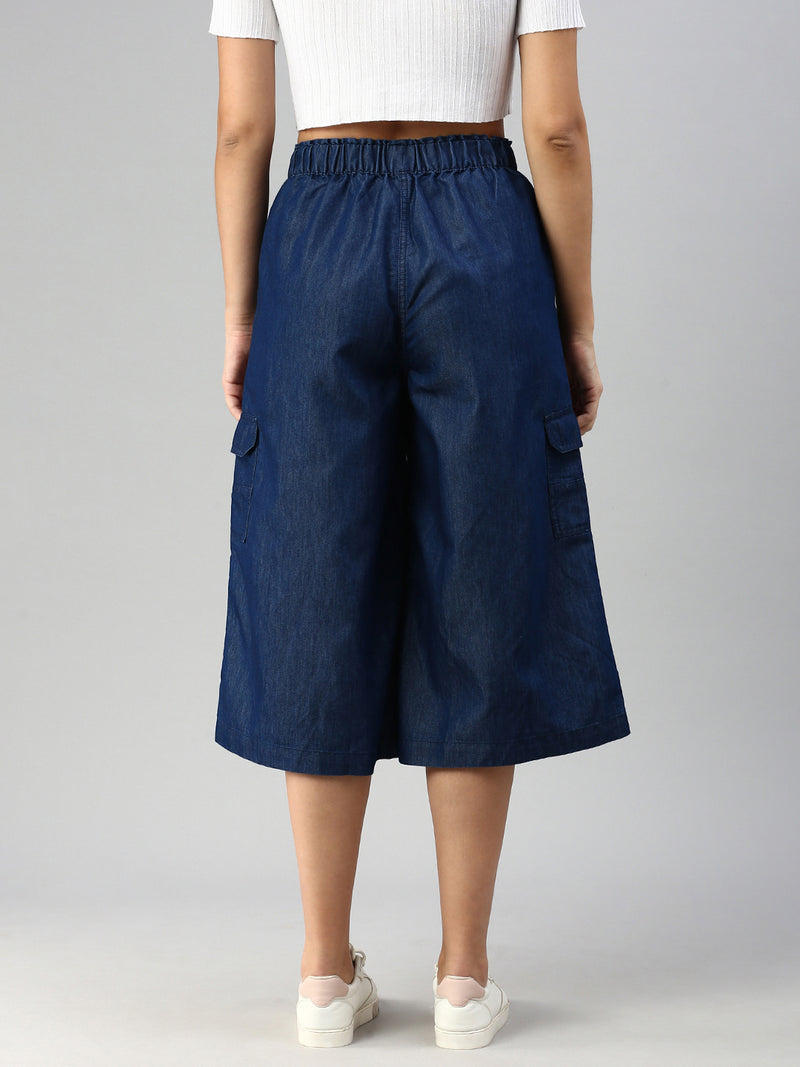De Moza Women Culottes Dark Blue
