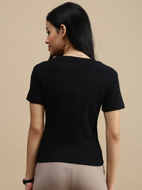 De Moza Women Casual Top Black