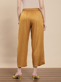 De Moza Women's Casual Palazzo Dark Mustard