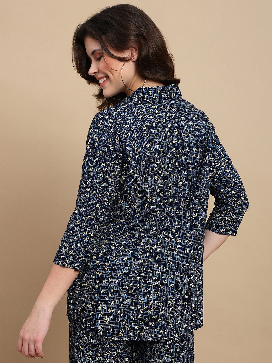 De Moza Women Festive Top Navy Blue - De Moza