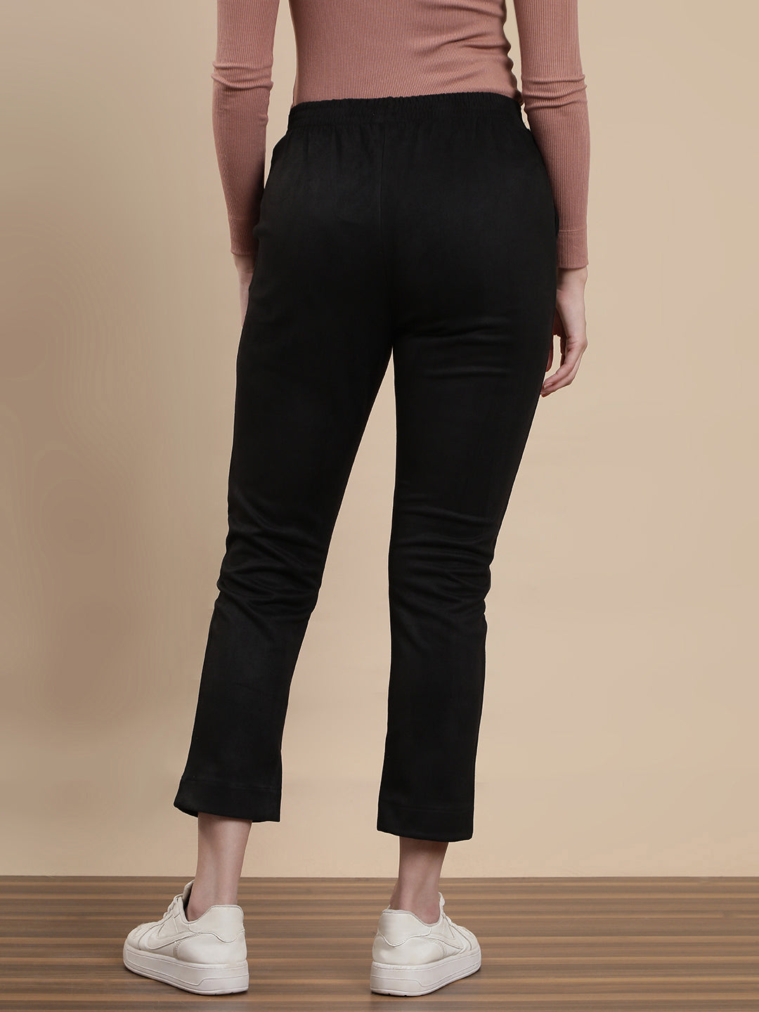 De Moza Women Casual Pants Black