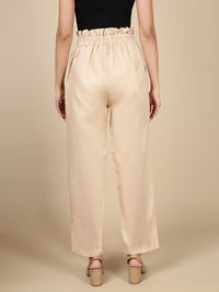 Paper Bag Pant-Dark Beige
