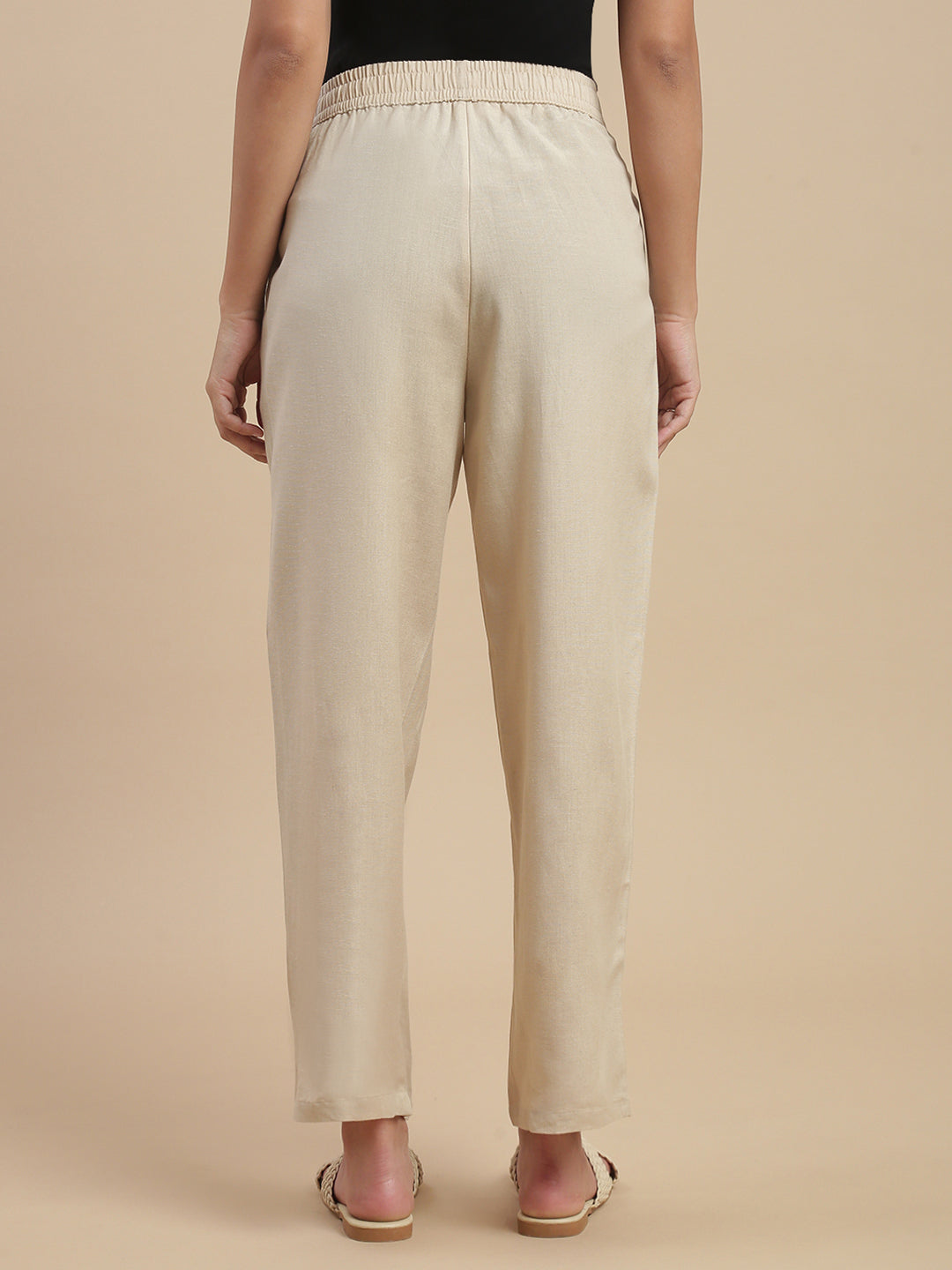 De Moza Women Casual Pants Light Beige - De Moza