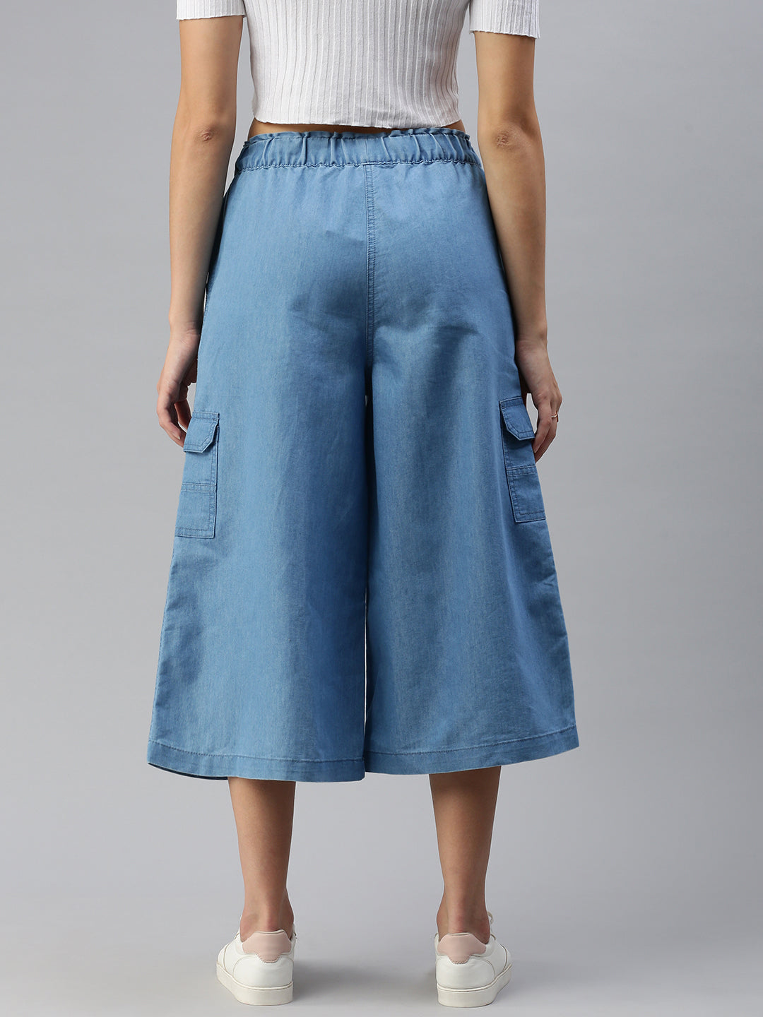 De Moza Women Culottes Ice Blue