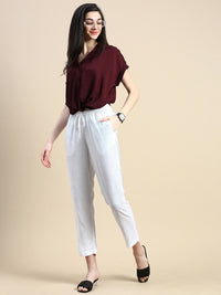 Straight Pant-White - De Moza