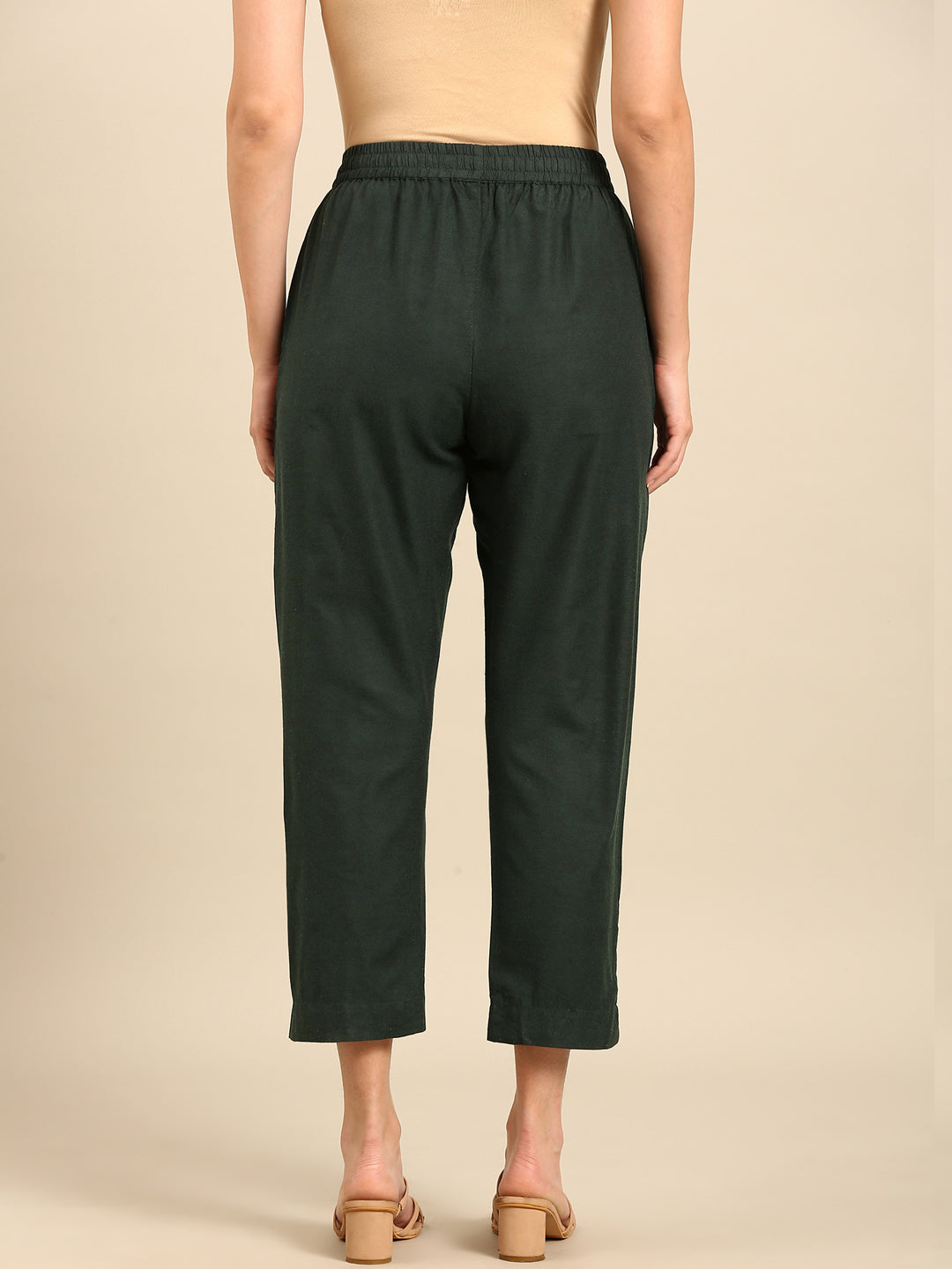 Cigarette Pants-Green - De Moza
