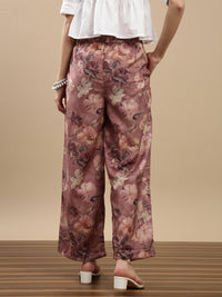 De Moza Women Casual Palazzo Dark Coral