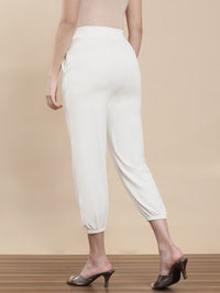 De Moza Women Casual Jogger Offwhite
