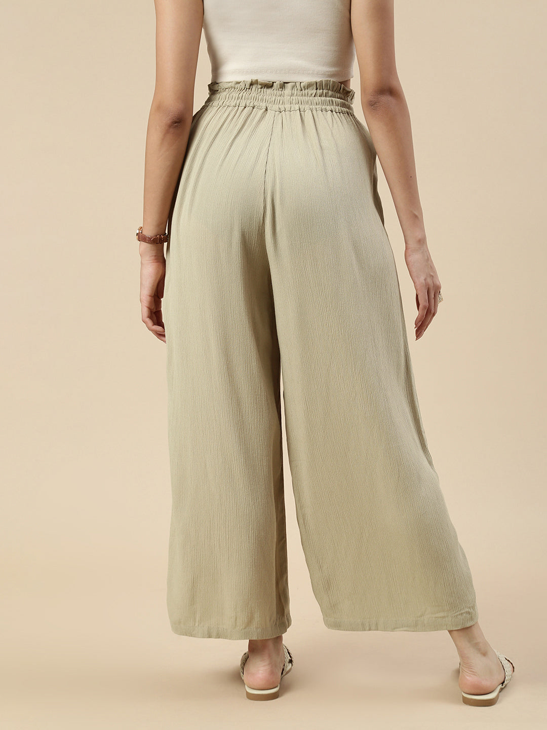 Flared Palazzo-Golden Beige