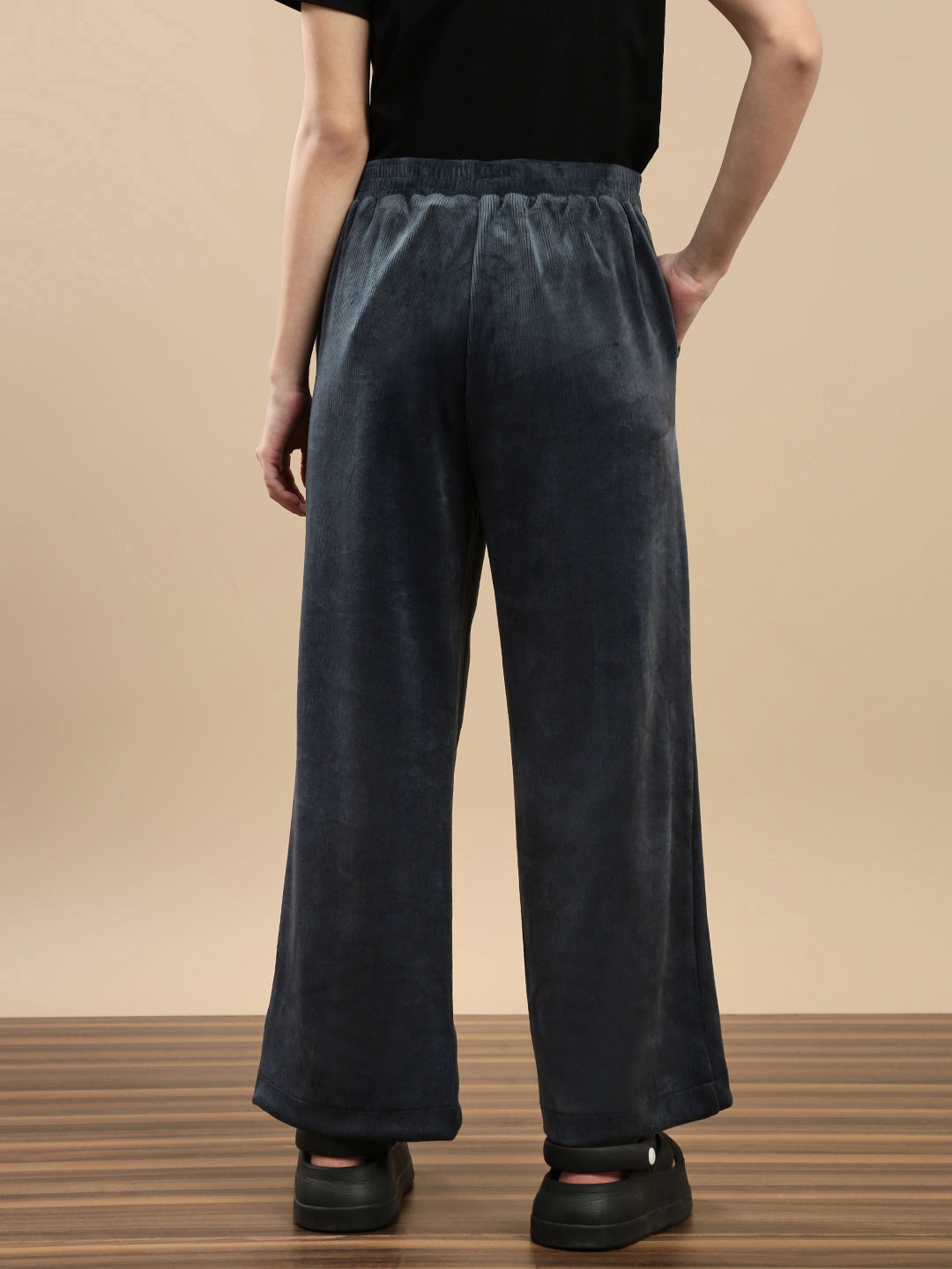 De Moza Women Casual Palazzo Petrol - De Moza