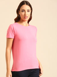 T-Shirt Regular Sleeve-Rani Pink - De Moza