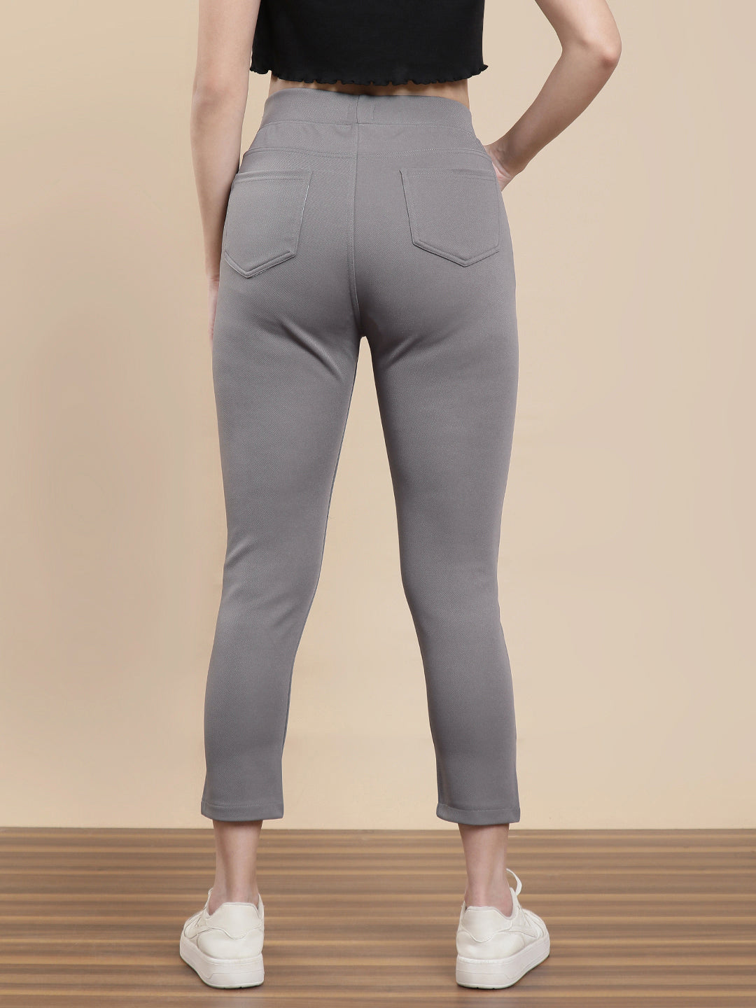 De Moza Women Casual Jegging Steel Grey